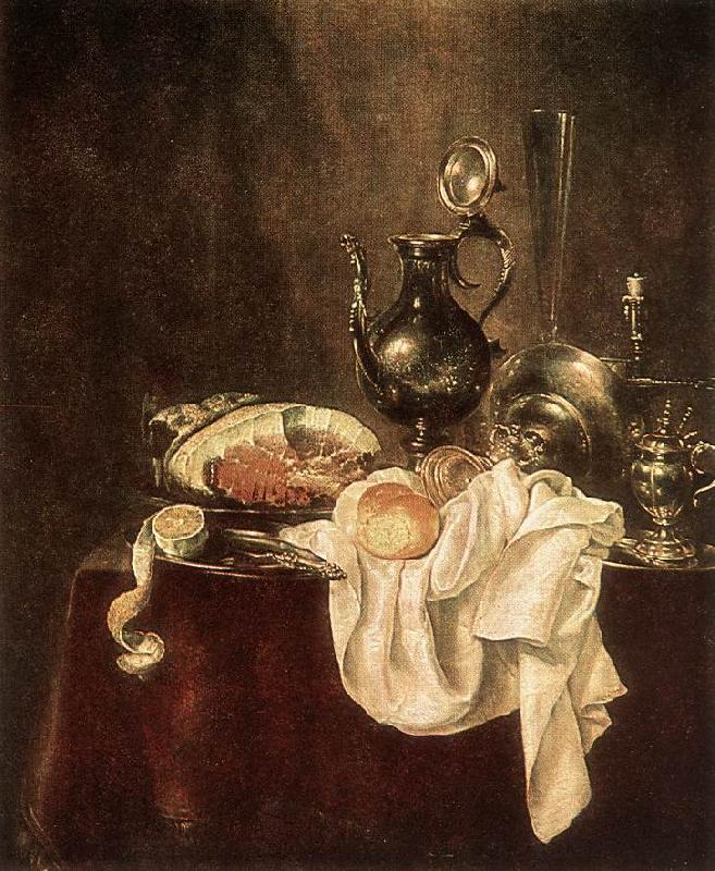 HEDA, Willem Claesz. Ham and Silverware wsfg